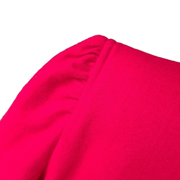 VINTAGE 80s Wool Blend 12 Red Elegant Coat Jacket - Picture 8 of 16